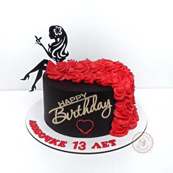 торт девушка