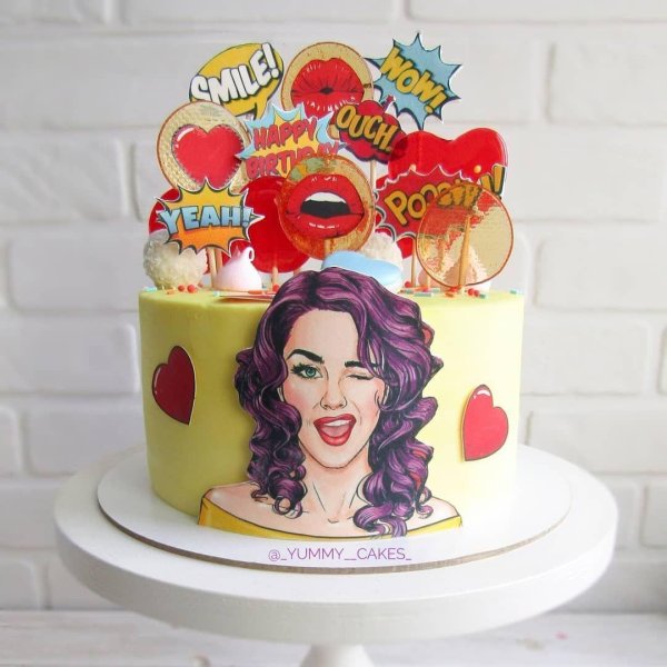 тортики в стиле поп арт