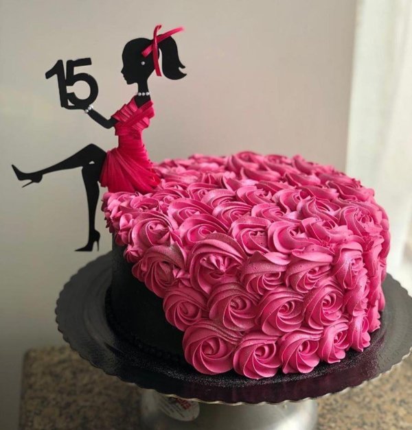 торт девушка