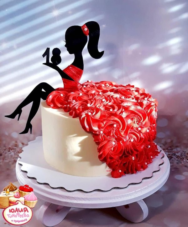 торт с девушкой