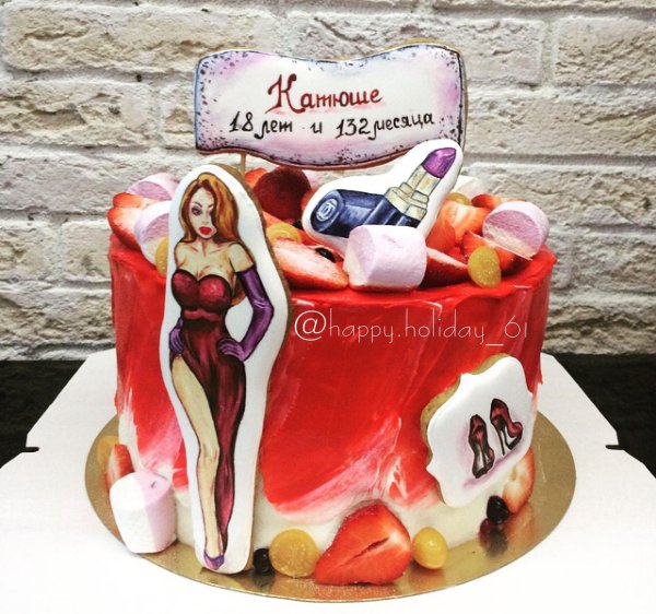 торт девушка