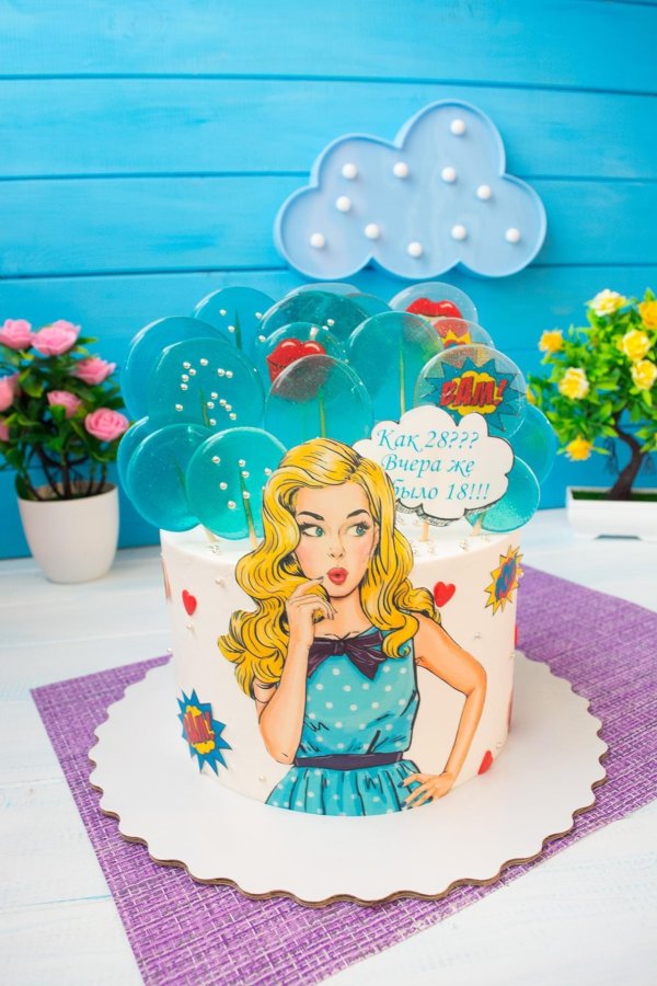 торт девочка