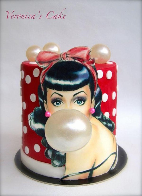 тортик в стиле пин ап