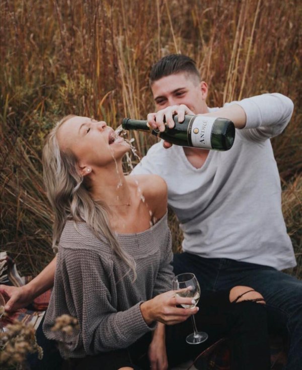 фотосессия с шампанским