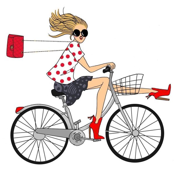 велосипед рисунки