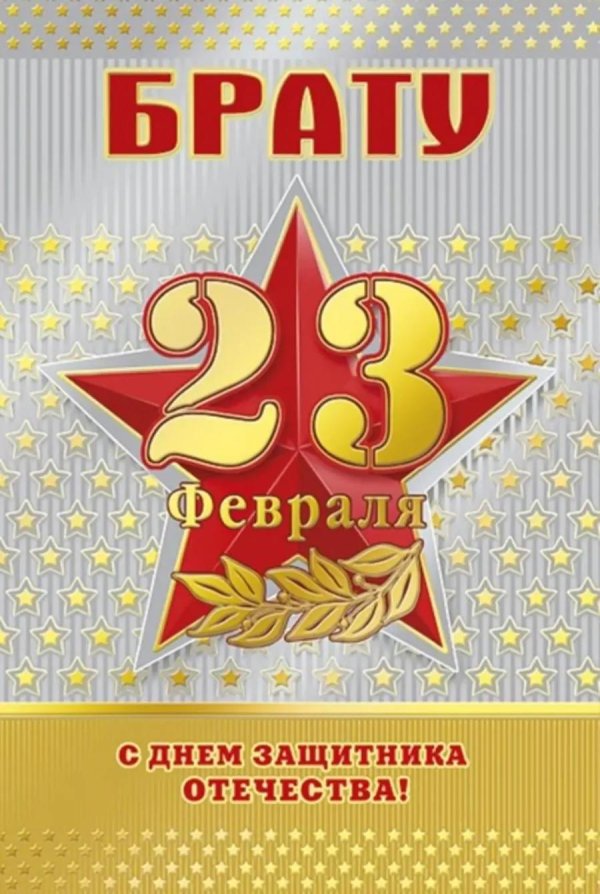 открытка с 23 февраля брат