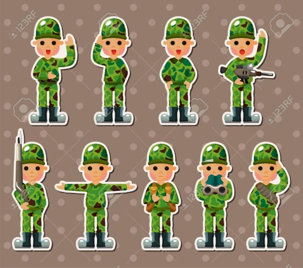 наклейки солдатики