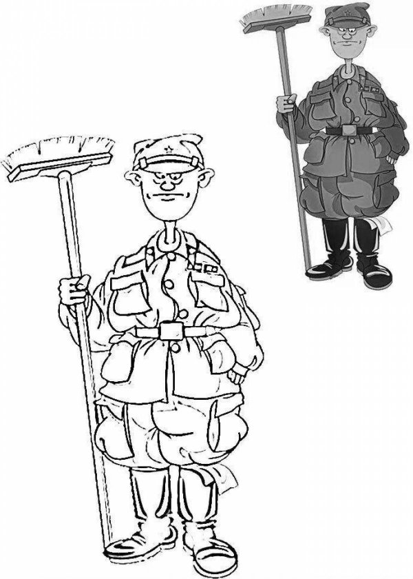 раскраска солдат