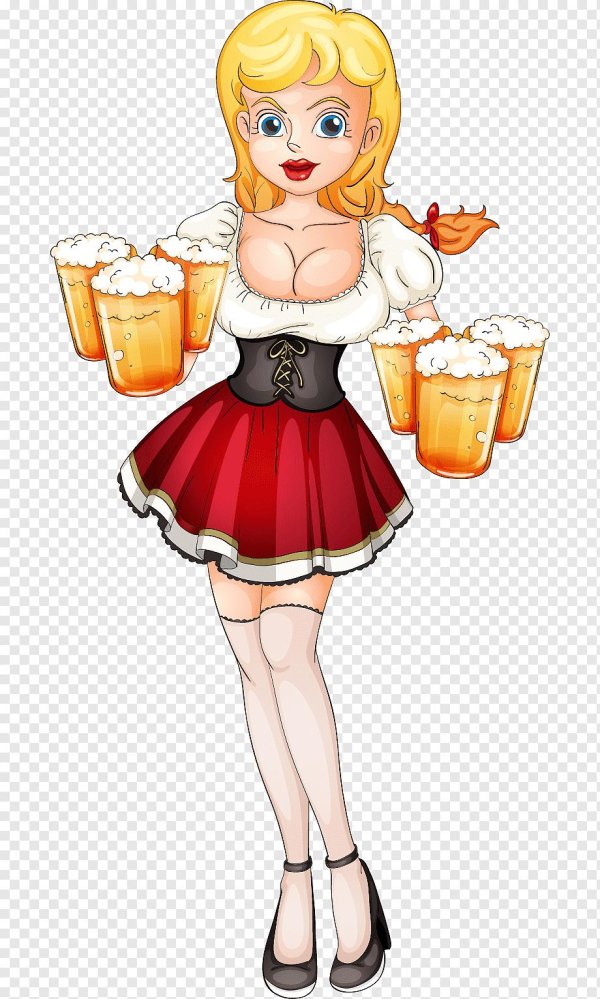 девушка с кружкой пива