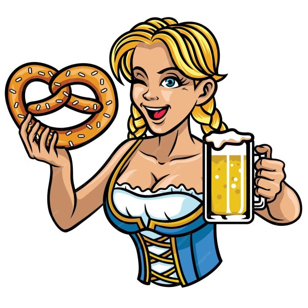 девушка с кружкой пива