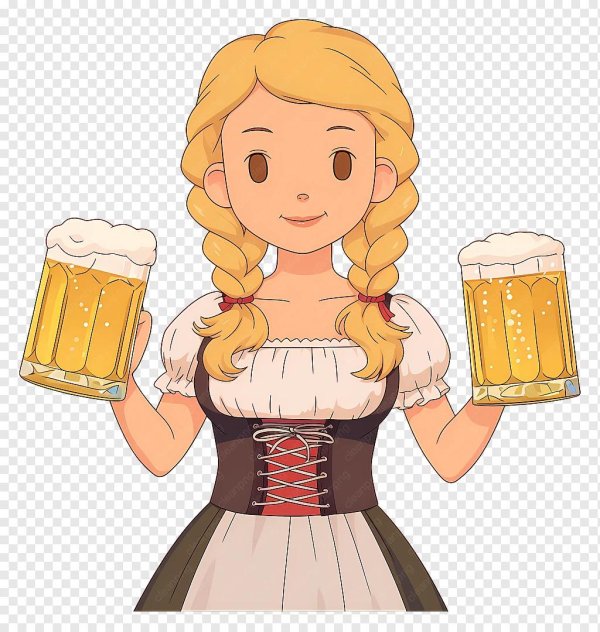 официантка октоберфест вектор