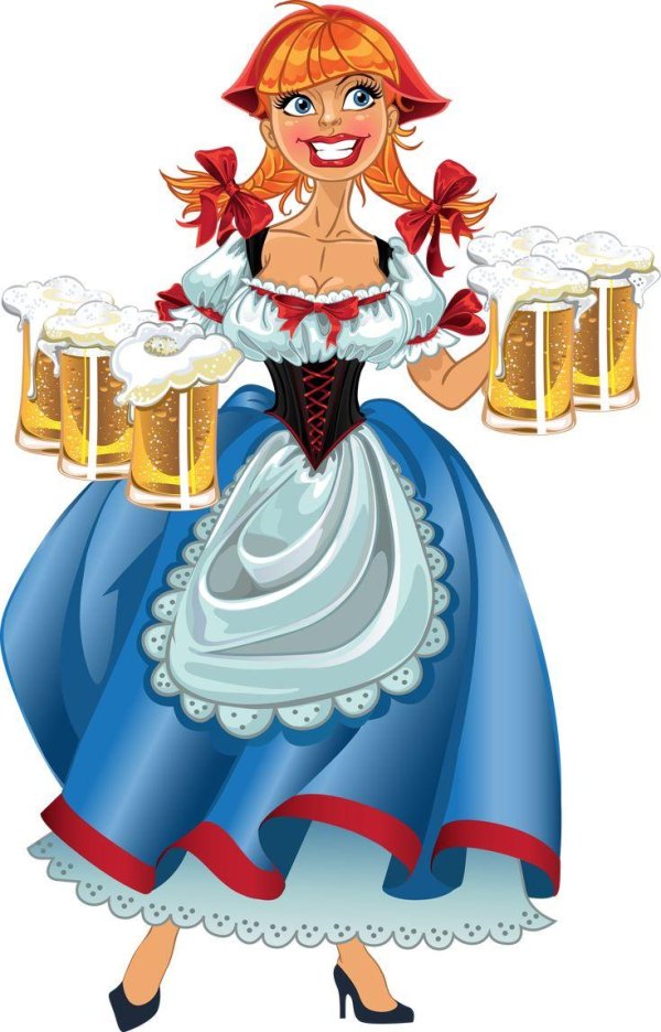 девушка октоберфест вектор