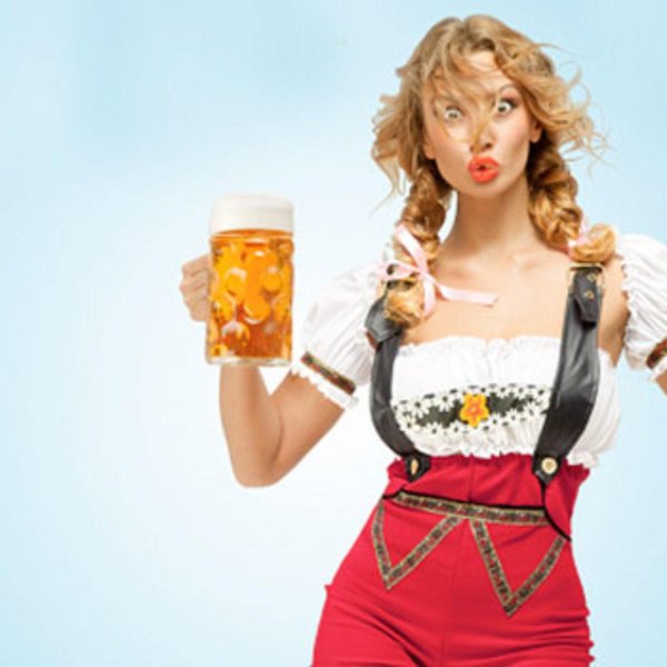 женщина с пивом
