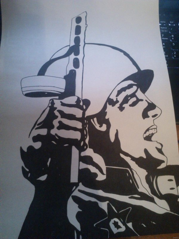 силуэт советского солдата