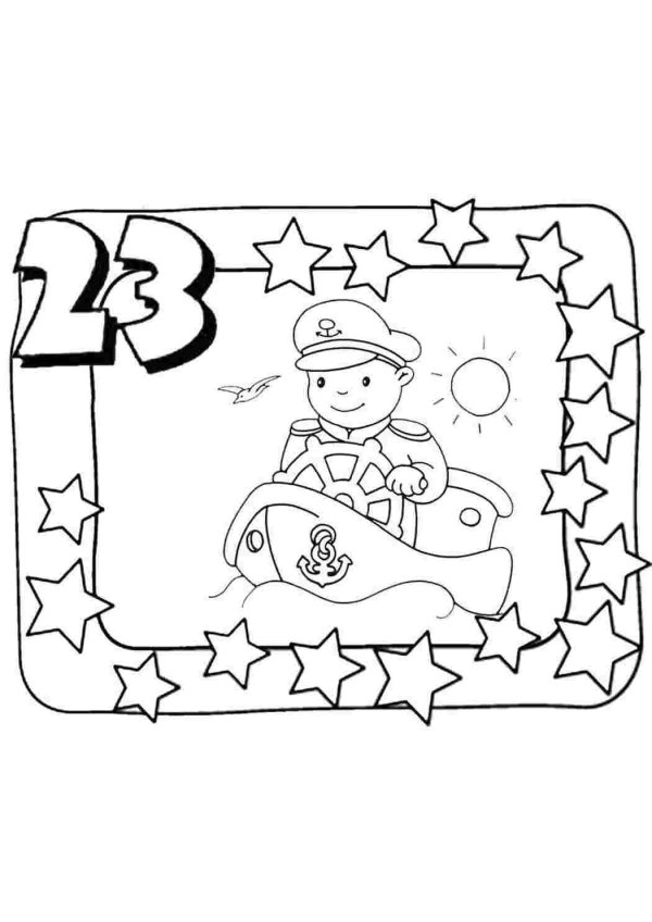 раскраска день защитника отечества для детей