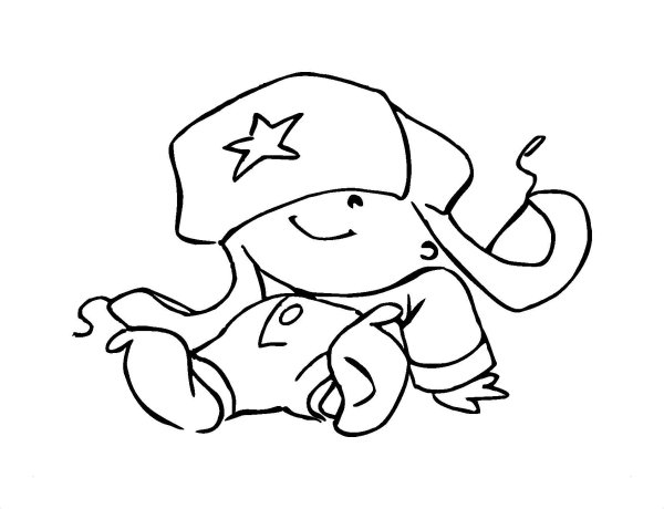 рисунок на 23 февраля для срисовки