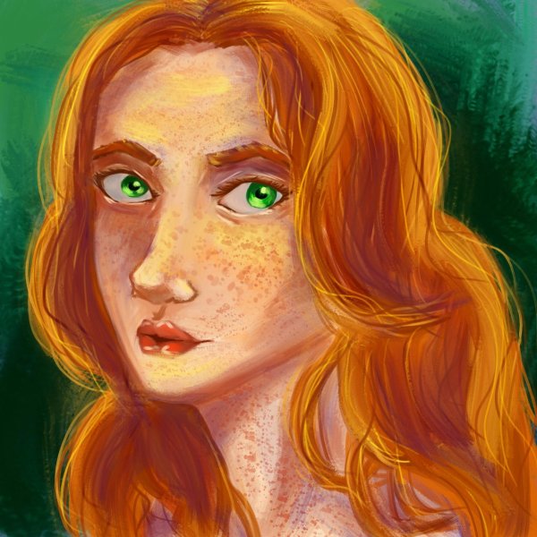 портрет рыжей девушки