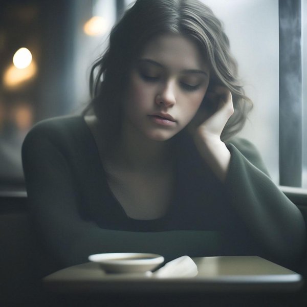 женщина грустная