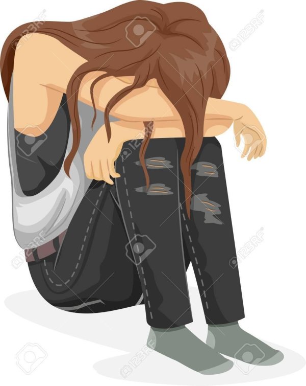 подросток грустный