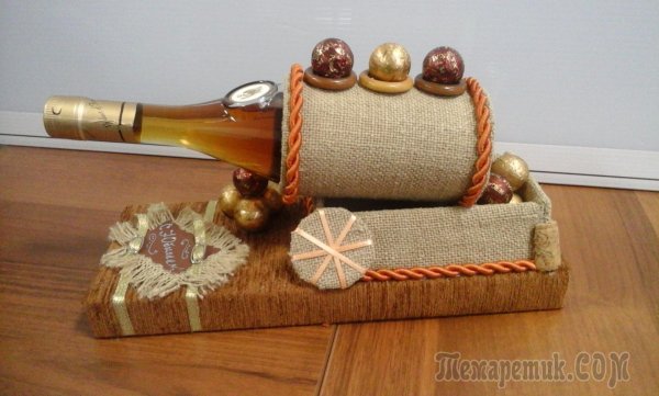 пушка из конфет и коньяка