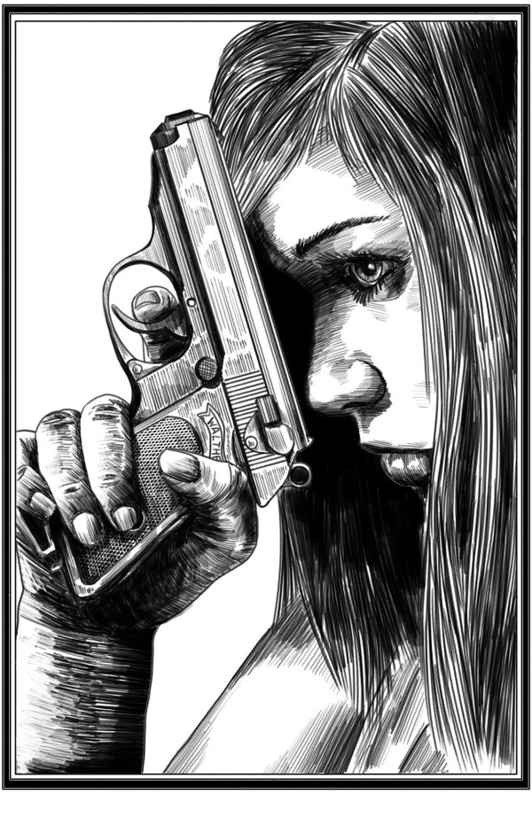 пистолет рисунки