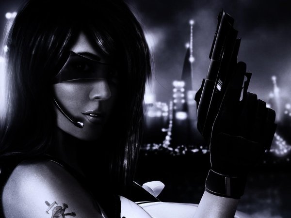 киберпанк девушка