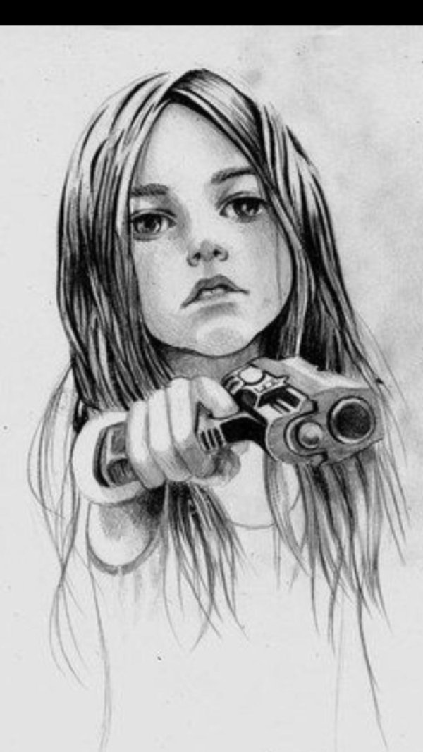 эскиз девушка