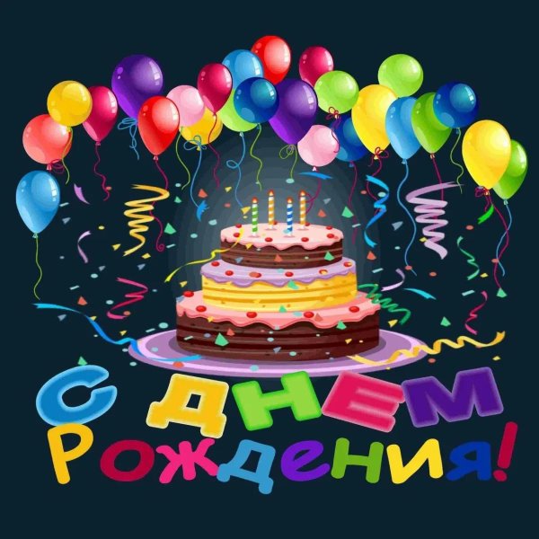 открытки с тортом и шарами
