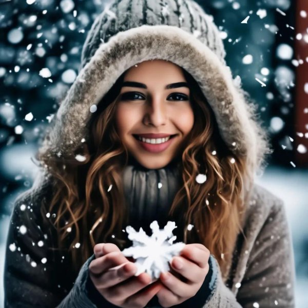 красивая снежинка