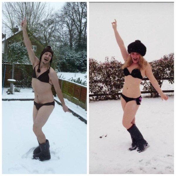 голые зимой