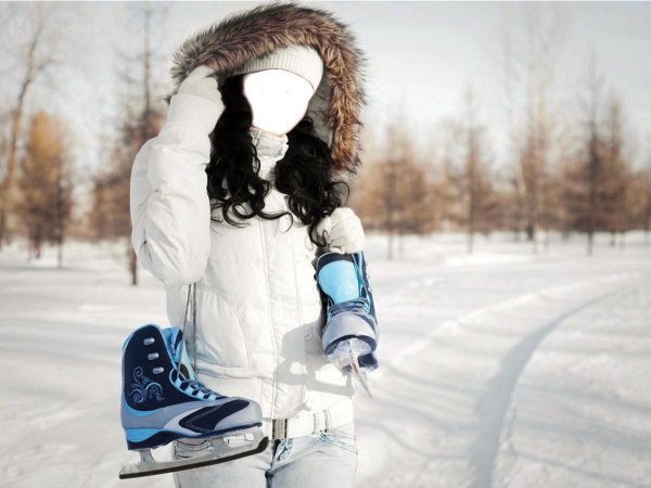 девушка на коньках