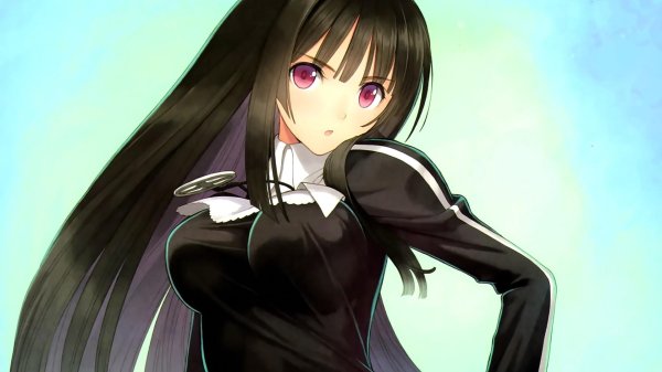 аниме брюнетка