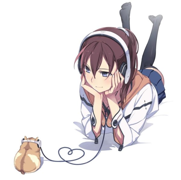 аниме на белом фоне