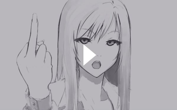 аниме тянка карандашом