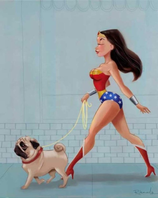 мультяшные мопсы