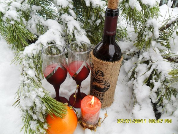 украшение бутылки