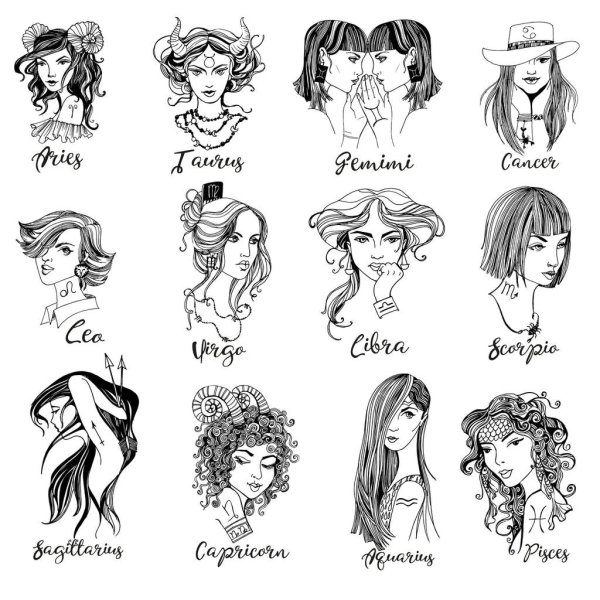 знаки зодиака скетч