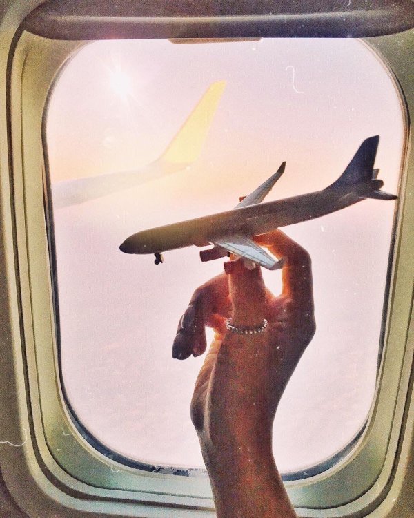 из окна самолета