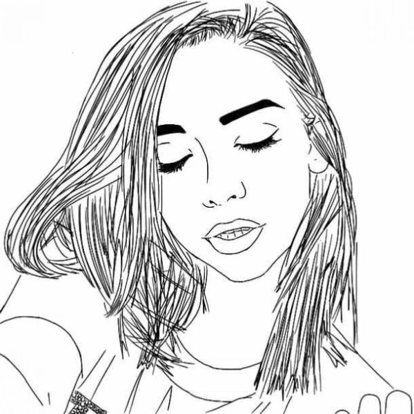 раскраска девушка