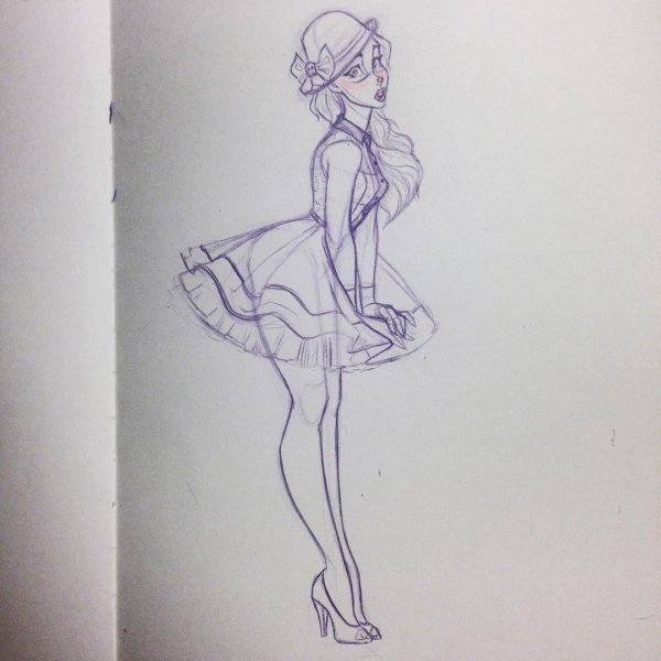 рисование балерины