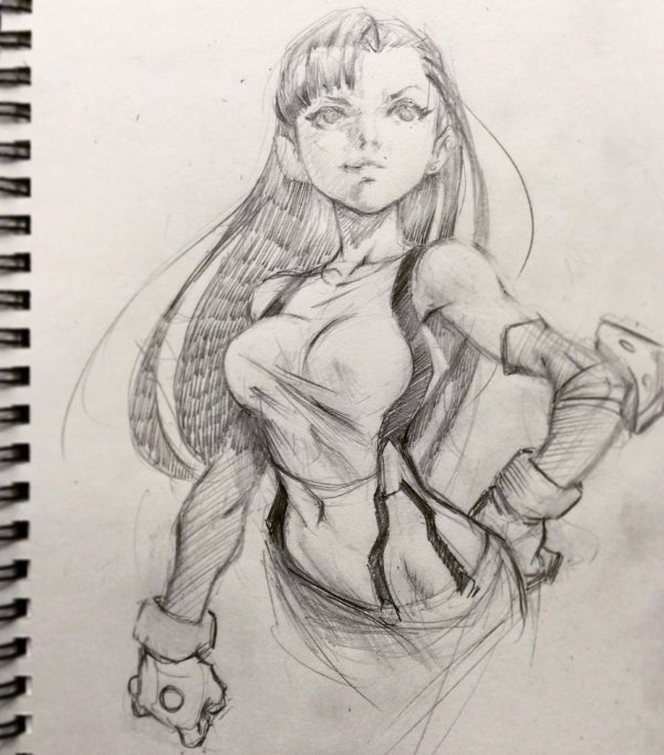 эскизы женских персонажей
