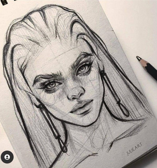 девушка скетч