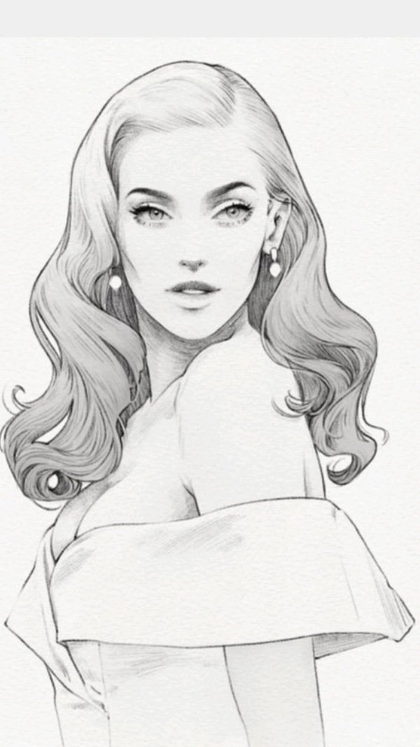 набросок женщины