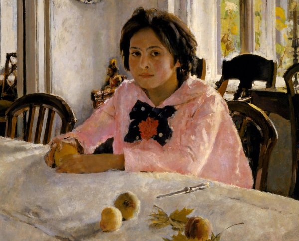 картина серова девочка с персиками