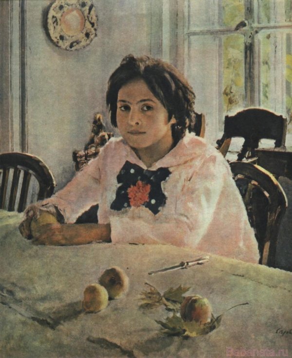 картины девочка с персиками