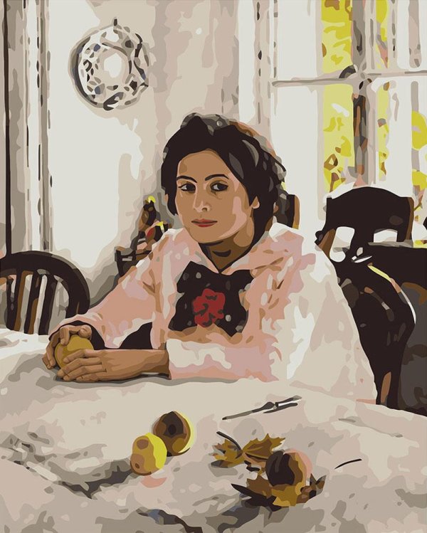 картина серова девочка с персиками