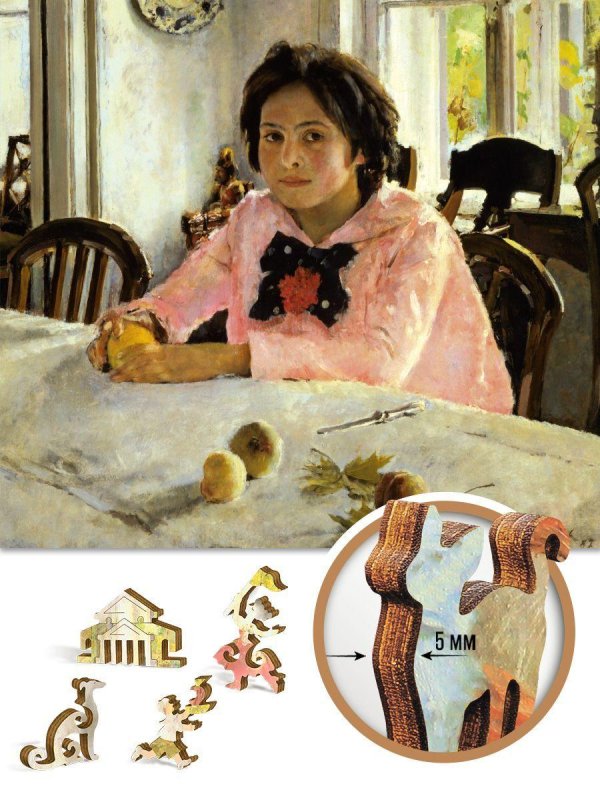 картина серова девочка с персиками