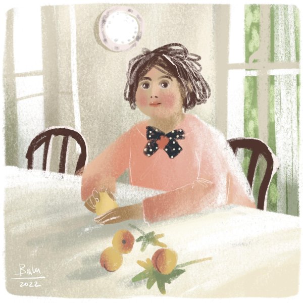 картина серова девочка с персиками