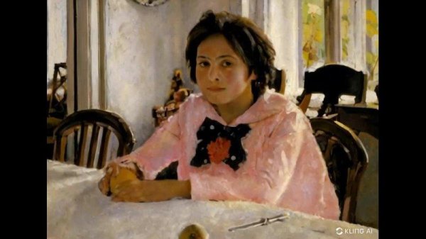 картина серова девочка с персиками
