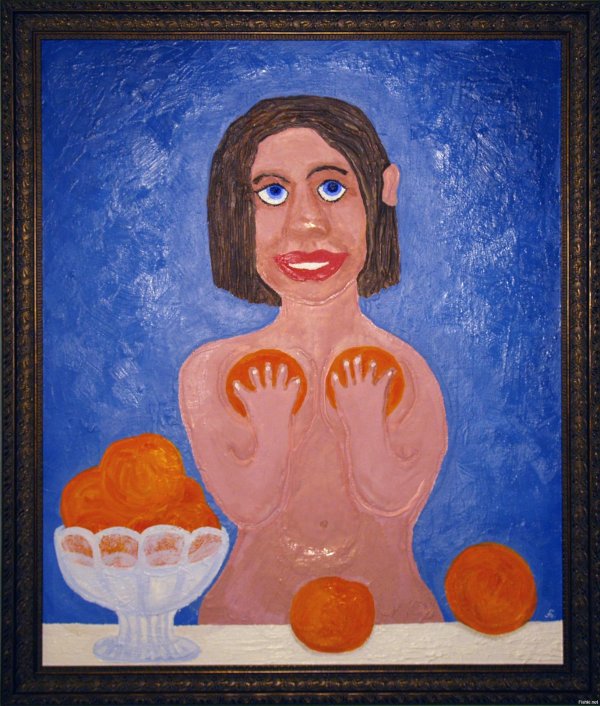 девушка с апельсинами картина